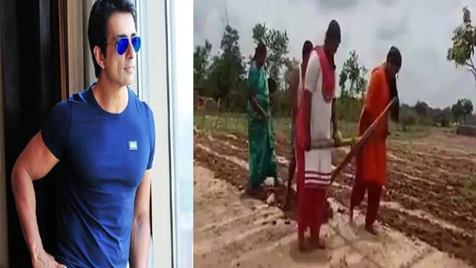 കാളകൾക്കുപകരം പെണ്മക്കളെക്കൊണ്ട് നിലമുഴുത ദരിദ്രകർഷകന് ട്രാക്റ്റർ സമ്മാനിച്ച ബോളിവുഡ് ഹീറോ