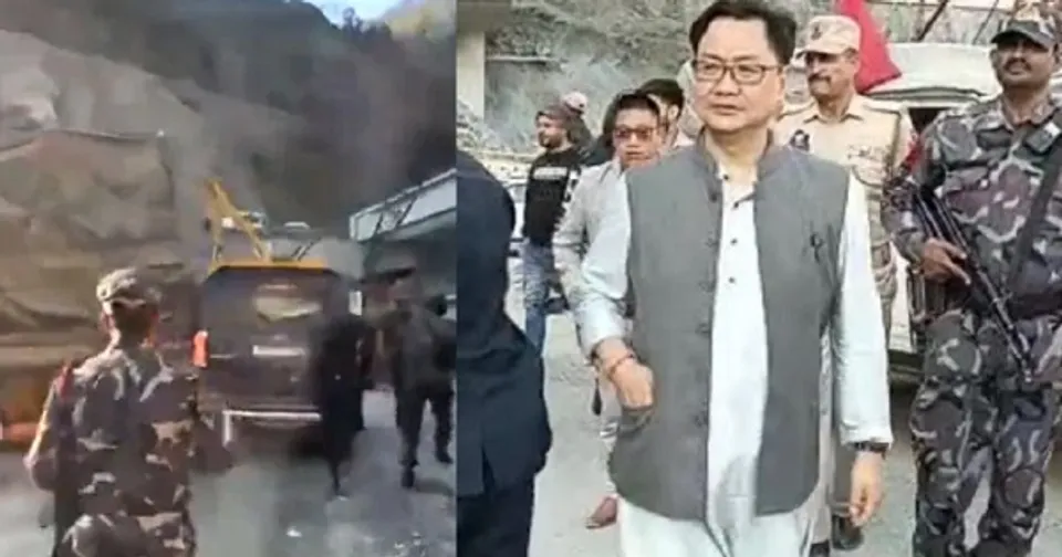 ജമ്മു കശ്മീരിൽ കേന്ദ്രമന്ത്രി കിരൺ റിജിജുവിന്റെ കാർ ട്രക്കുമായി കൂട്ടിയിടിച്ചു