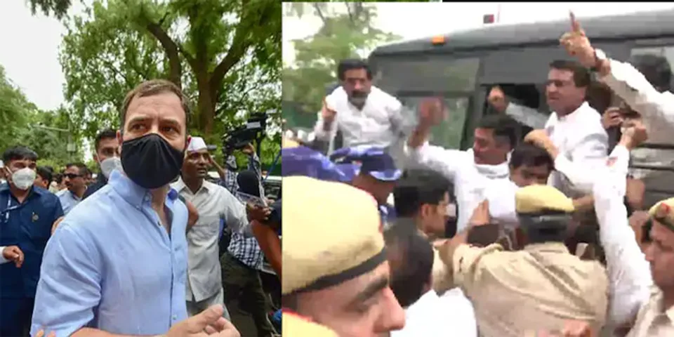 രാഹുൽ ഗാന്ധി ഇ ഡി ഓഫീസിൽ; എഐസിസി ആസ്ഥാനത്ത് സംഘർഷം