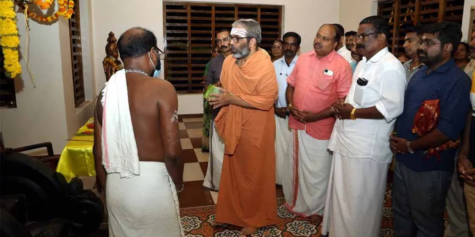 കൊളത്തൂർ അദ്വൈതാശ്രമ മഠാധിപതി സ്വാമി ചിദാനന്ദപുരി വെസ്റ്റ്ഹിൽ അത്താണിക്കൽ ശ്രീനാരായണ ഗുരുവരാശ്രമം സന്ദര്‍ശിച്ചു