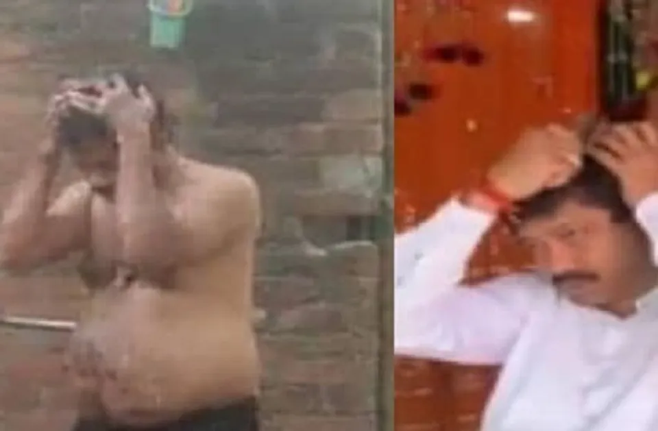 യോഗി സർക്കാരിൽ വിഐപി സംസ്കാരമില്ല! കുളി ദൃശ്യങ്ങൾ പങ്കുവെച്ച് മന്ത്രി; ആറു ദിവസത്തിനുള്ളിലെ രണ്ടാമത്തെ വീഡിയോ