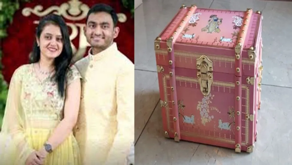 ഈ ഗുജറാത്തി വിവാഹ ക്ഷണക്കത്തിന്റെ ഭാരം 4 കിലോ, ഒരു കാർഡിന് വില 7000, ബദാമും ചോക്ലേറ്റും കൊണ്ട് അലങ്കാരം; മകന്റെ വിവാഹത്തിന് വ്യത്യസ്തമായ ക്ഷണക്കത്തൊരുക്കി രാജ്‌കോട്ട്-സൗരാഷ്‌ട്രയിലെ പ്രമുഖ വ്യവസായി