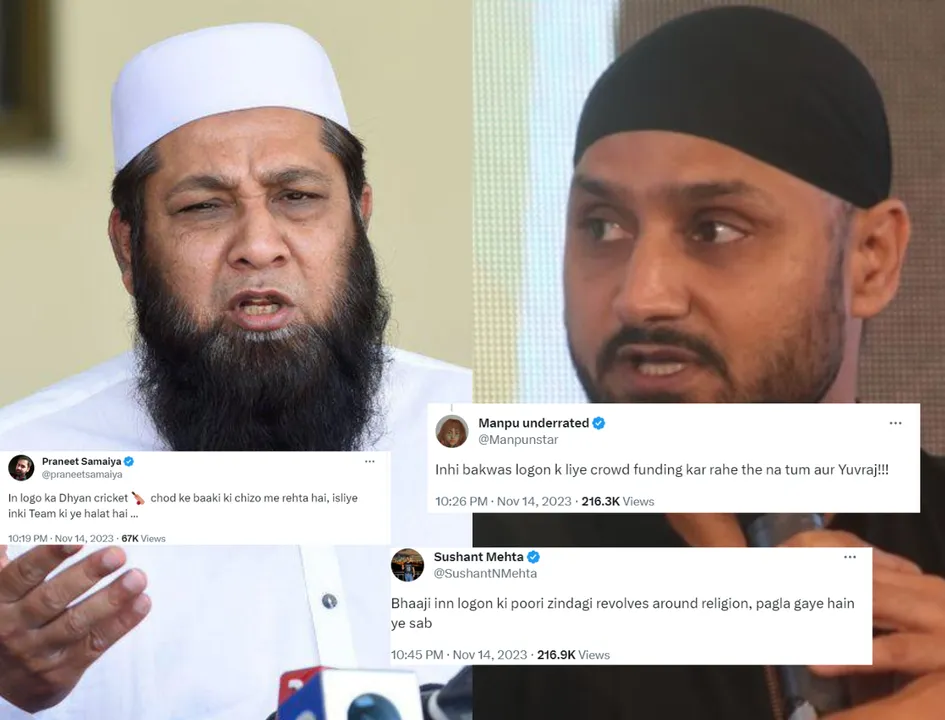 Inzamam-ul-Haq & Harbhajan Singh (Source: Twitter)