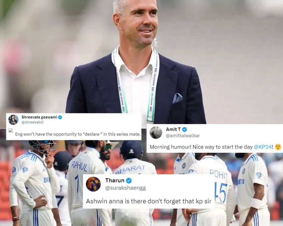 Kevin Pietersen & Team India (Source: Twitter)