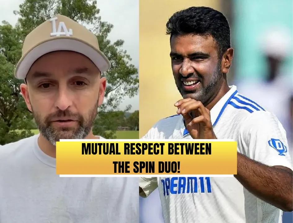 Nathan Lyon (left) & R Ashwin (Source: X)