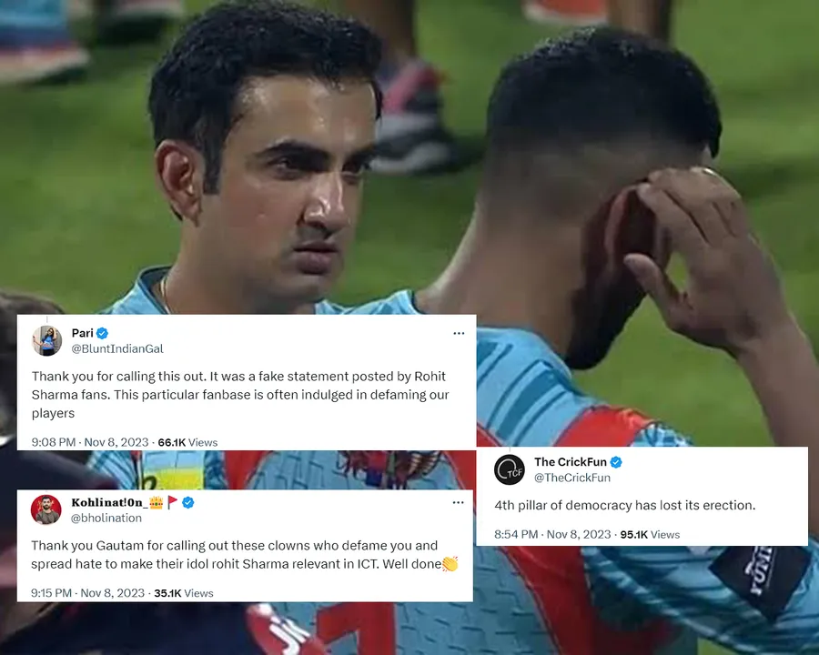 Gautam Gambhir with KL Rahul in IPL 2022