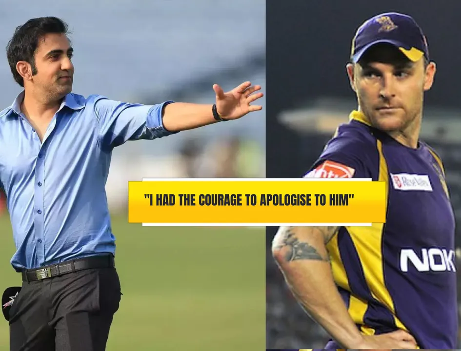 Gautam Gambhir (left) Brendon McCullum (Source: X)