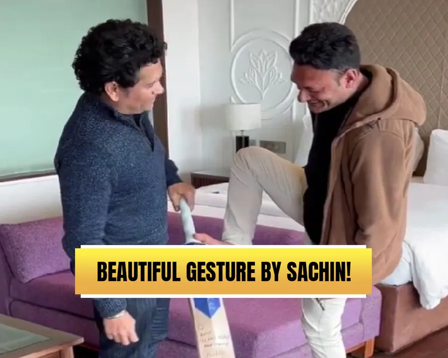 Sachin Tendulkar with Amir Hussain