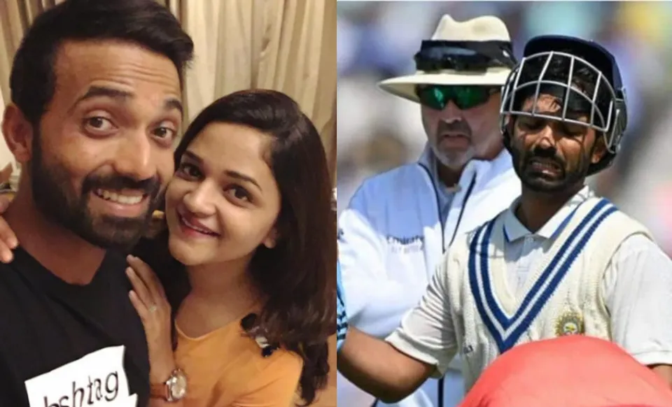 Ajinkya Rahane and his wife