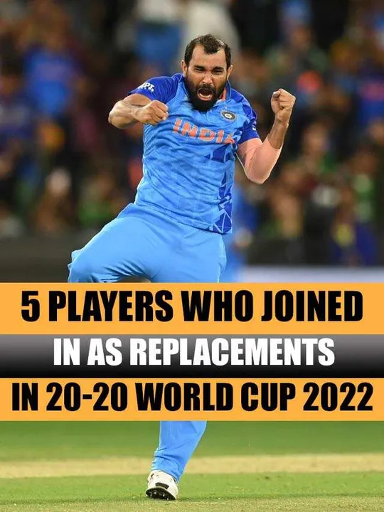 5 players who joined in as replacements in 20-20 world cup 2022
