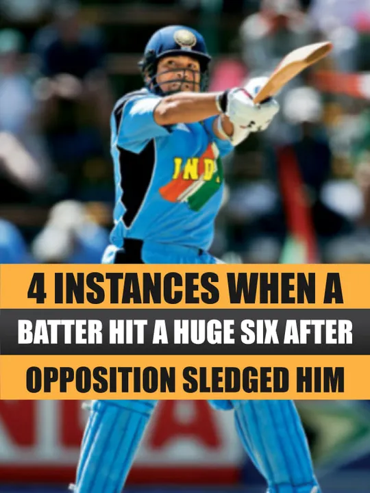 4 Instances when a batter hit a huge six after opposition sledged him