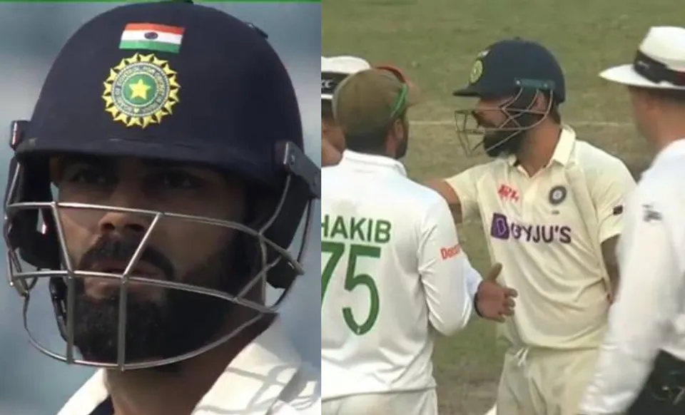 WATCH: Virat Kohli ends up in an altercation with Bangladesh skipper Shakib Al Hasan following dismissal off Mehidy Hasan Miraz