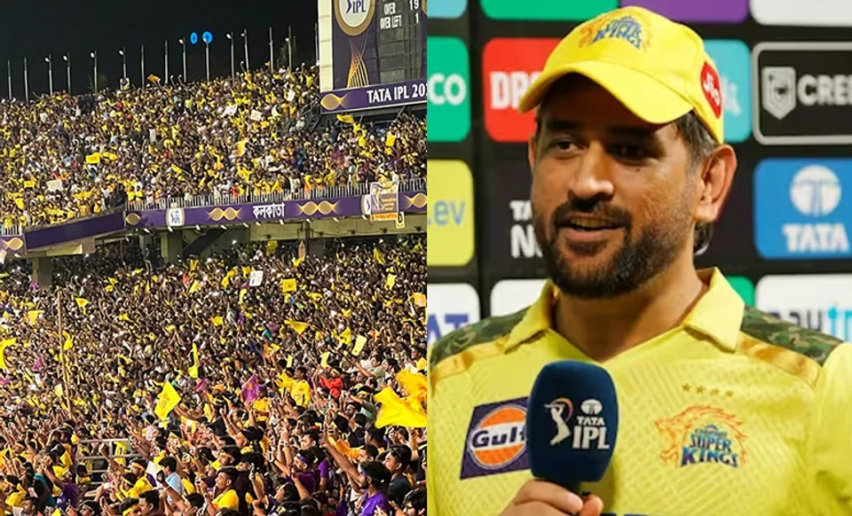 MS Dhoni thanked KKR crowd (Source - Twitter)