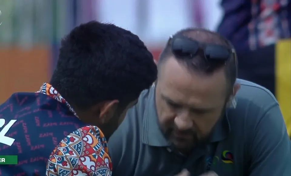 Babar Azam and Simon Doul