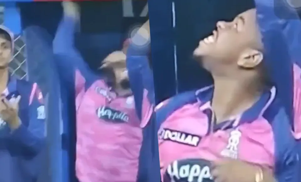 Watch: Shimron Hetmyer hilariously gets hurt while celebrating Jos Buttler's century