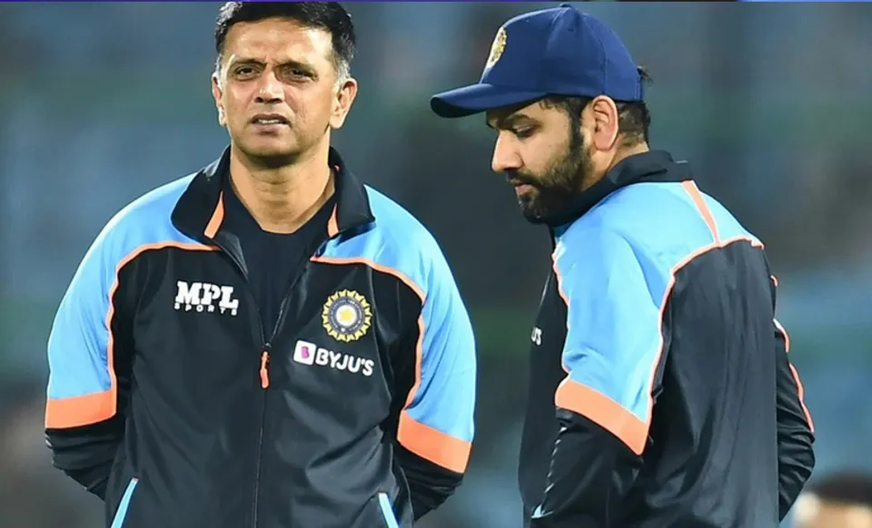 Rahul Dravid and Rohit Sharma (Source - Twitter)