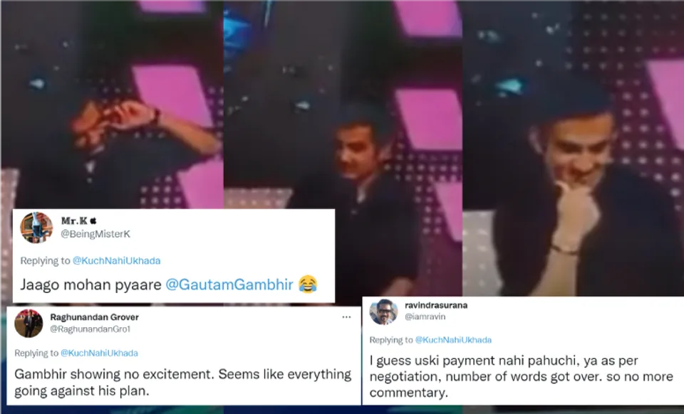Gautam Gambhir found sleepy during India-Pakistan clash