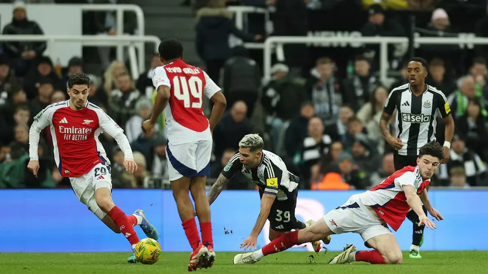  Newcastle United beat Arsenal 2-0 in Carabao Cup semi-final