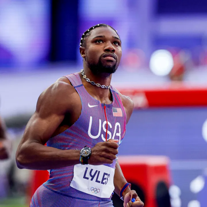 Noah Lyles wins 100m gold by five thousandths of a second