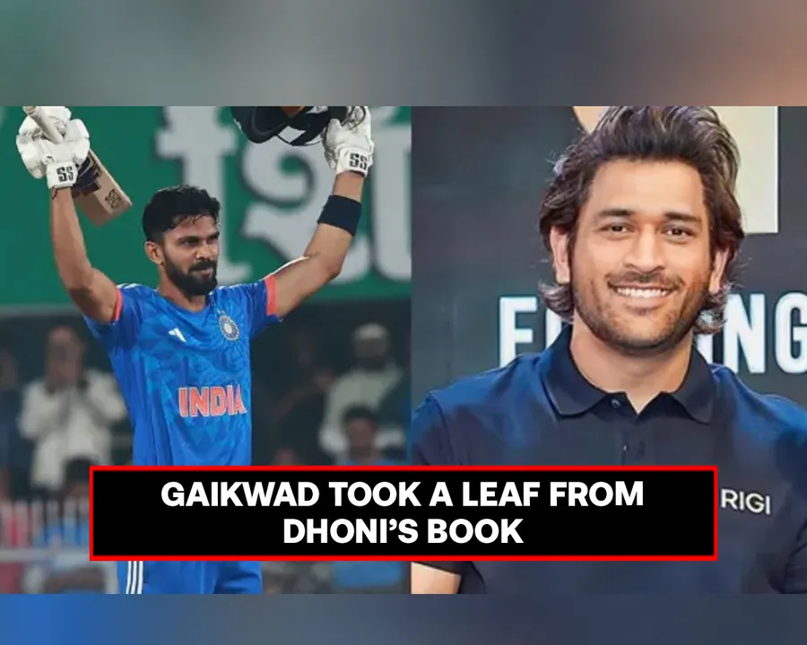 Ruturaj Gaikwad-MS Dhoni (Source: Twitter)