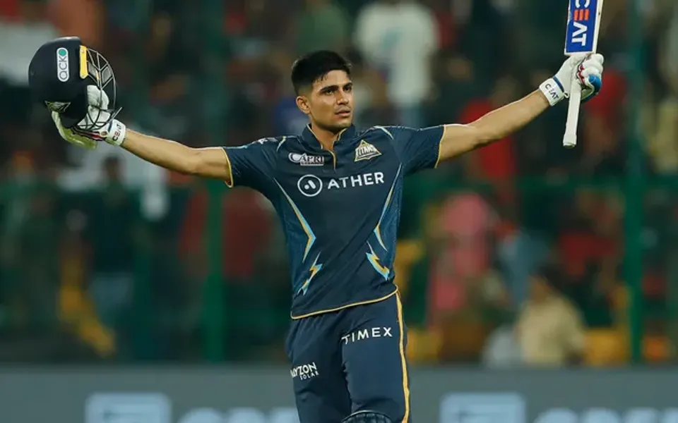 Shubman Gill after scoring 100