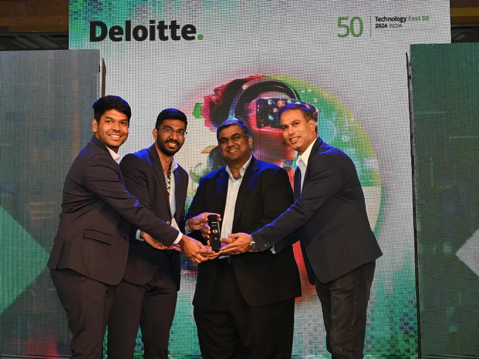L to R- Girish Akash-Head of Placements, NxtWave, Revanth Gopi- Head of Engineering, NxtWave, Romal Shetty-CEO, Deloitte South Asia, Nishant Rao-Founding Partner, Avataar Vent.jpg