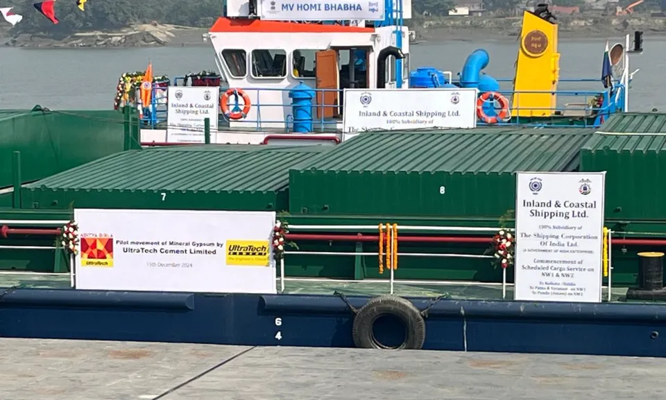 UltraTech Cement Leverages Inland Waterways for Transport
