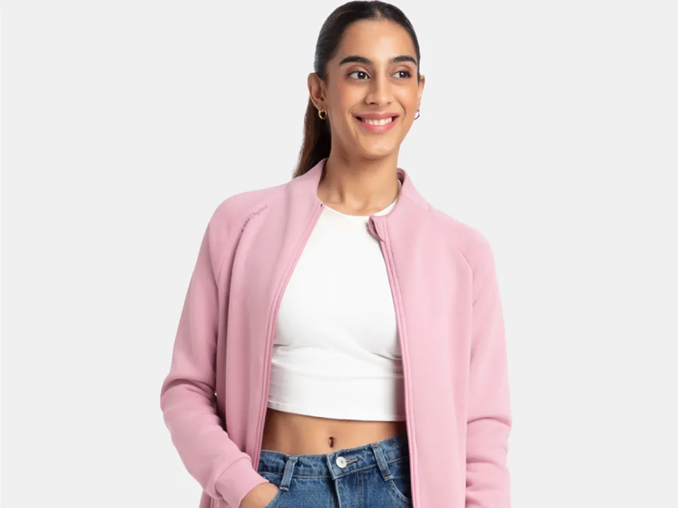 High Neck Jacket with Front Pockets