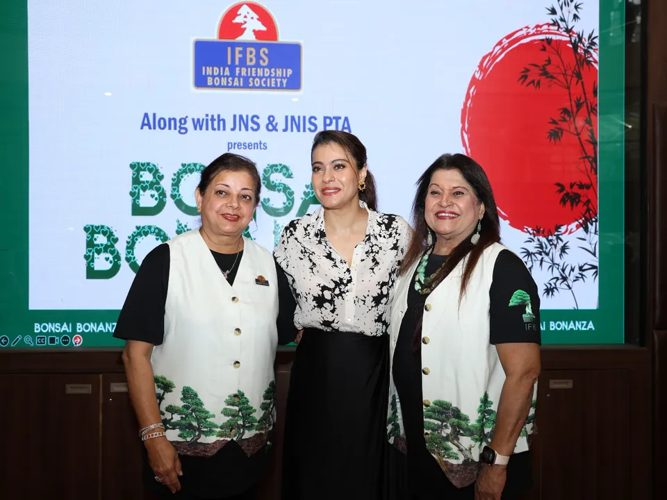 Pic1 -L-R Harsha Hinduja, Kajol Devgan, Urvashi Thacker at Bonsai Bonanza 2025.jpg