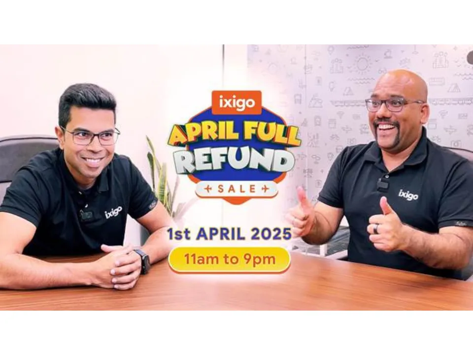ixigo April Sale Rewards Flight Booking with 100% Refund