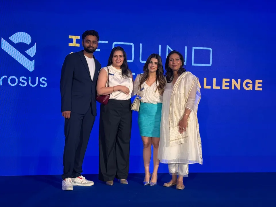 Encubay Founder Deeksha Ahuja and Co-founder Avneet Kohli with the Prosus team at the inaugural FoundHER Challenge award ceremony in Bengaluru.