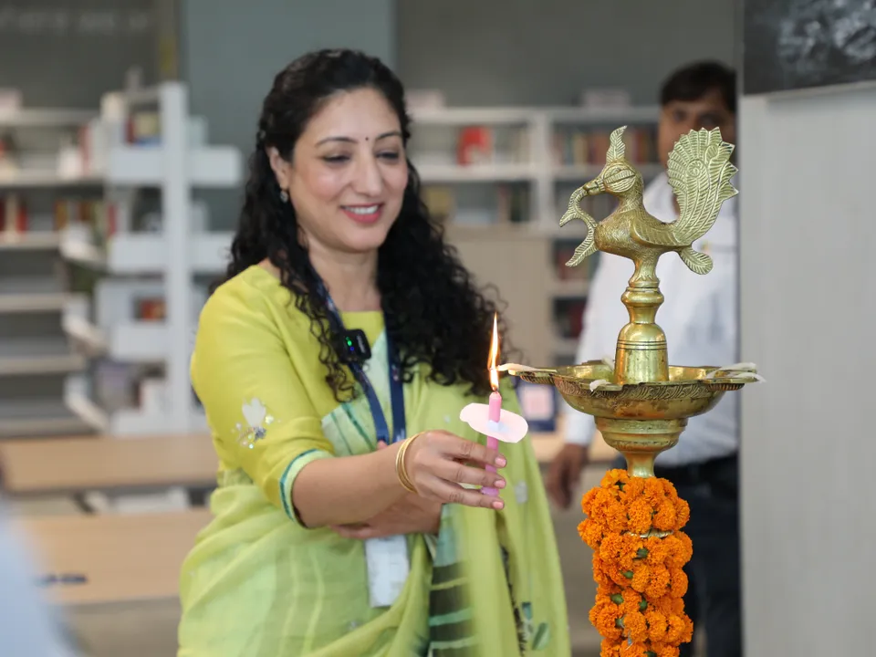 Lamp ligting by Anuradha Sehgal, Head of Branding and CSR.JPG