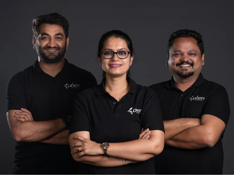 Mr  Sagar Thakkar Co founder  and CPO at Oben Electric Ms  Madhumita Agrawal Founder and CEO at Oben EV Mr Dinkar Agrawal Founder CTO and COO at Oben Electric