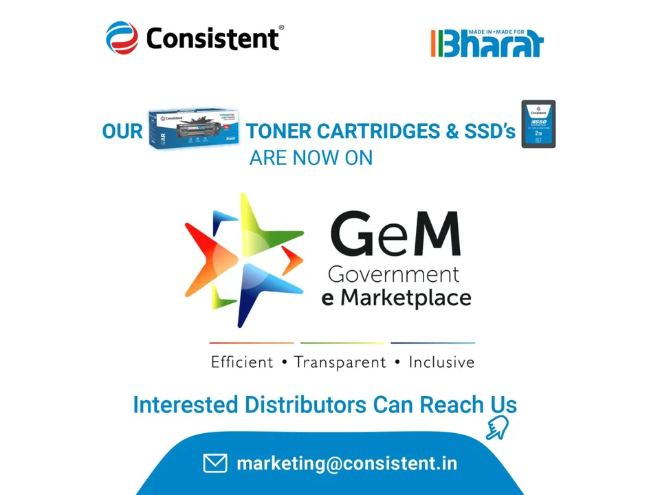 Consistent Strengthens GeM Presence with SSDs and Cartridges