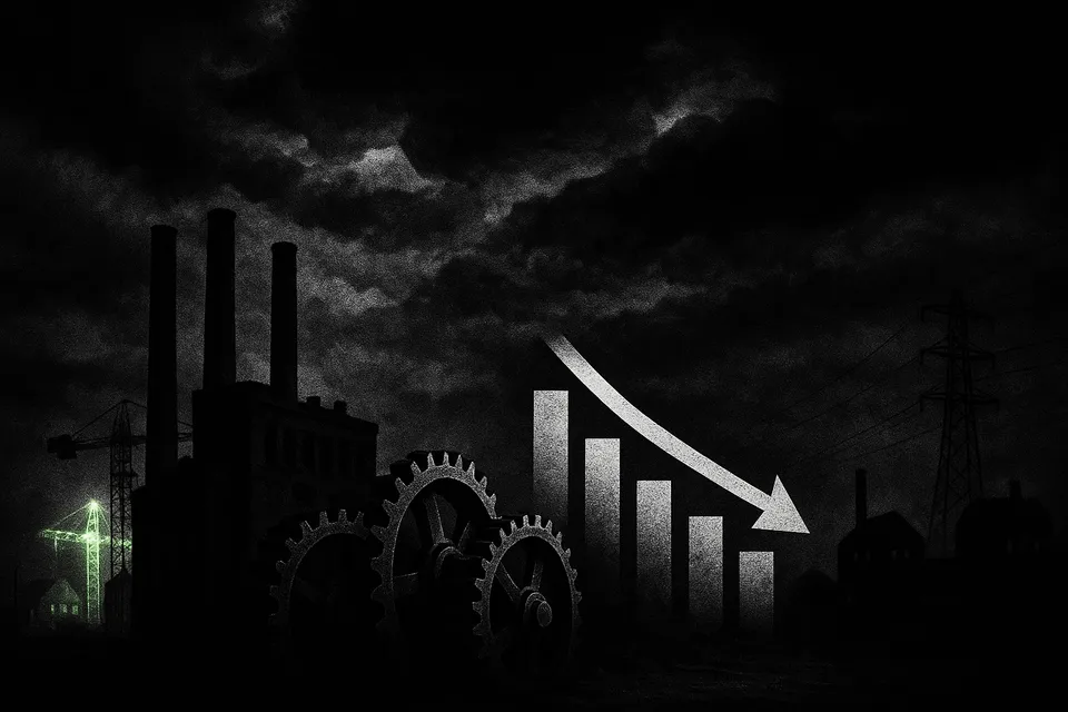 20250630_2104_Industrial Slowdown Illustration_simple_compose_01jz0qj7hdecqbmjtckxgbrnf4
