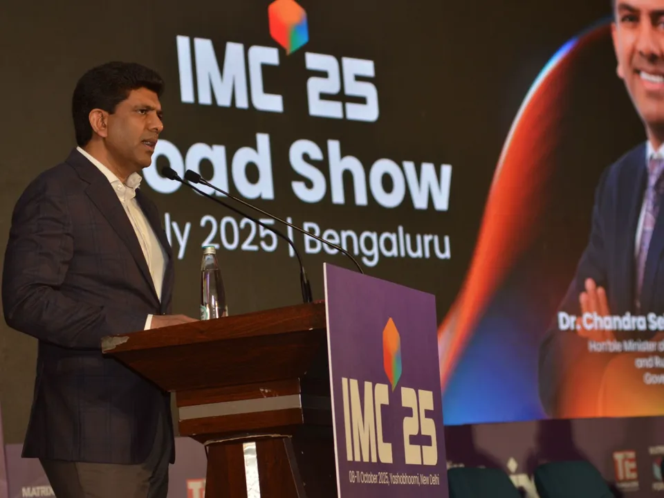 Dr. Chandra Sekhar Pemmasani, Hon'ble Minister of State for Communications and Rural Development at IMC 2025 Roadshow