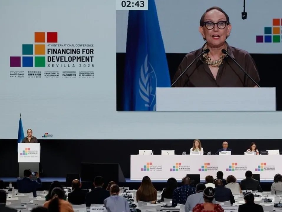 UNCTAD Secretary-General Rebeca Grynspan spoke at a plenary session of the 4th International Conference on Financing for Development on 3 July in Sevilla, Spain