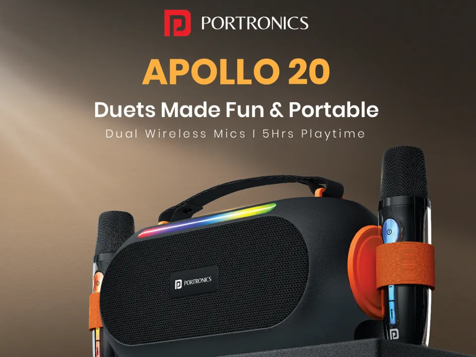 Portronics Unveils Apollo 20 Bluetooth Speaker with Mics