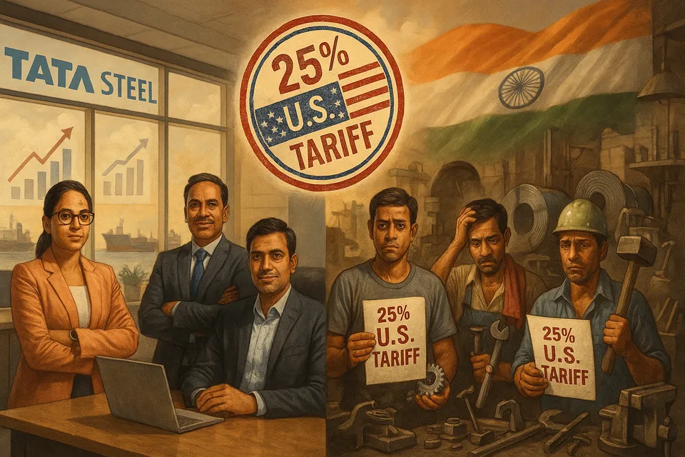 20250804_1549_Tariff Tensions in India_simple_compose_01k1t9bbtrf1j8w4f9jbg3fbgm
