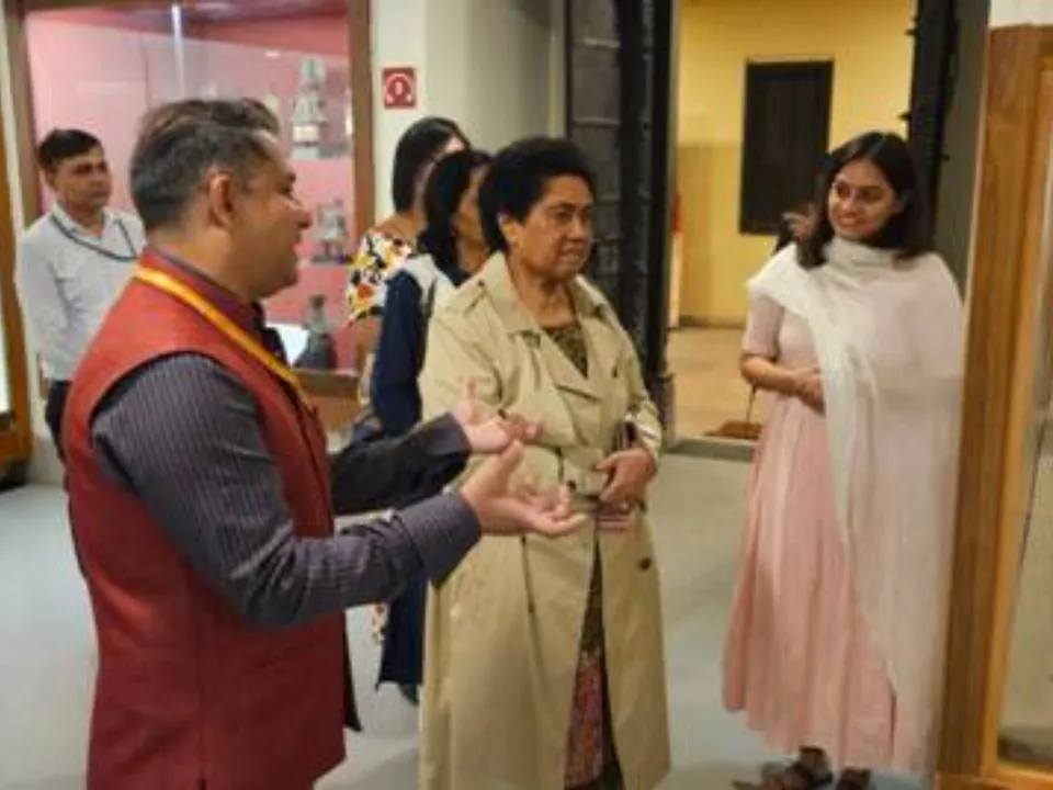 Fiji PM’s spouse visits National Crafts Museum in New Delhi
