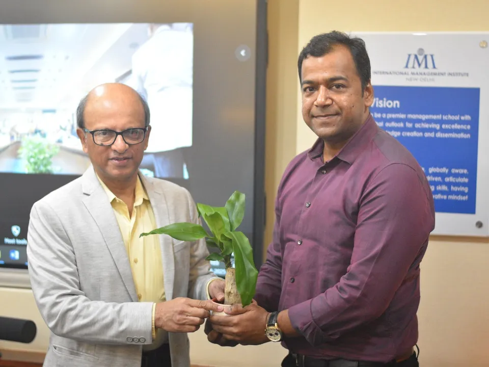 L-R Director General IMI and Mr Sahil Jain Principal Enterprise Architect Adobe
