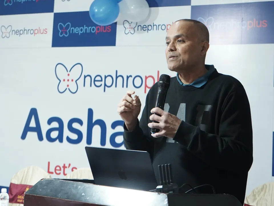 Kamal D Shah Cofounder NephroPlus at their flagship event Aashayein