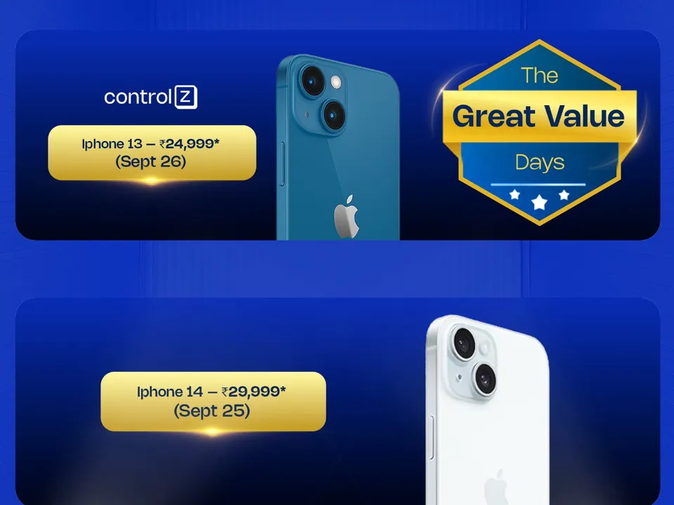 The Great Value Days ControlZ Offers Renewed iPhone 14 and 13 at Lowest Prices Ever