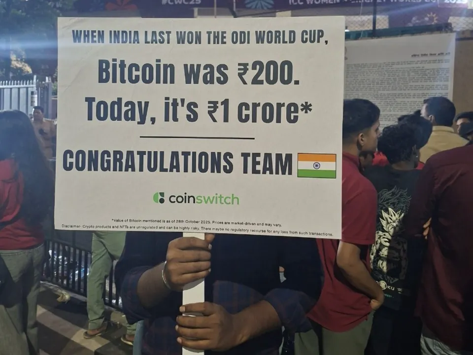 CoinSwitch Marks India’s ODI World Cup Win with Viral Stunt