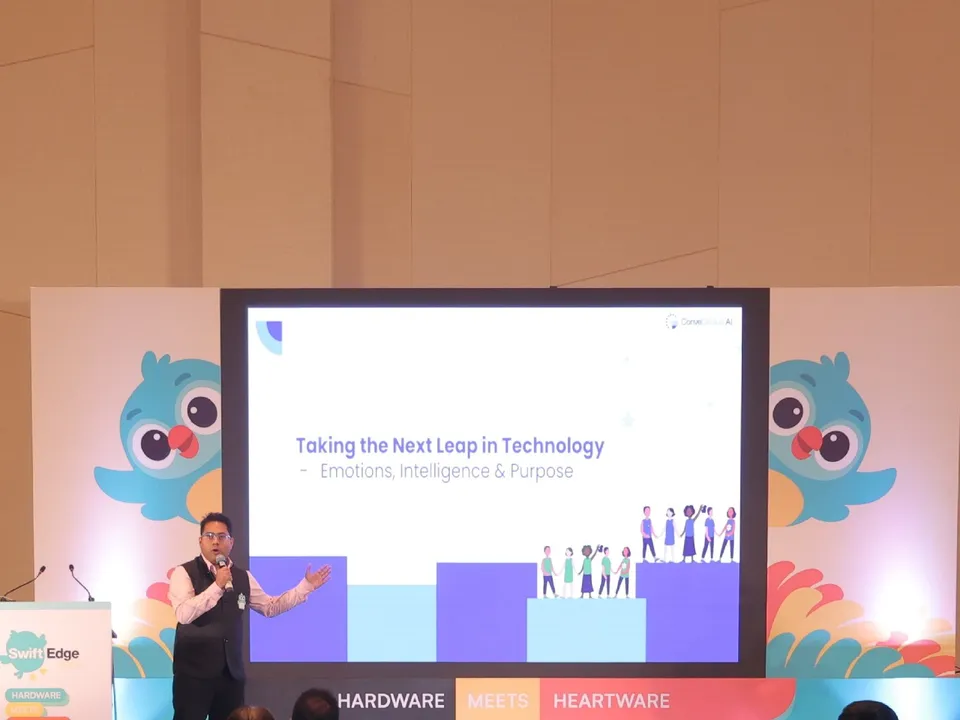 Mr Jairaj Bhattacharya CEO  MD ConveGenius Group at the launch of Swiftee