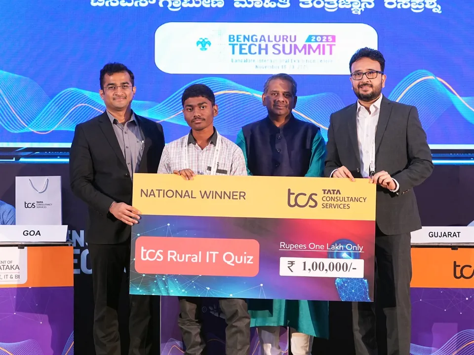 TCS Honors Champions Of The 26th Rural IT Quiz In Bengaluru