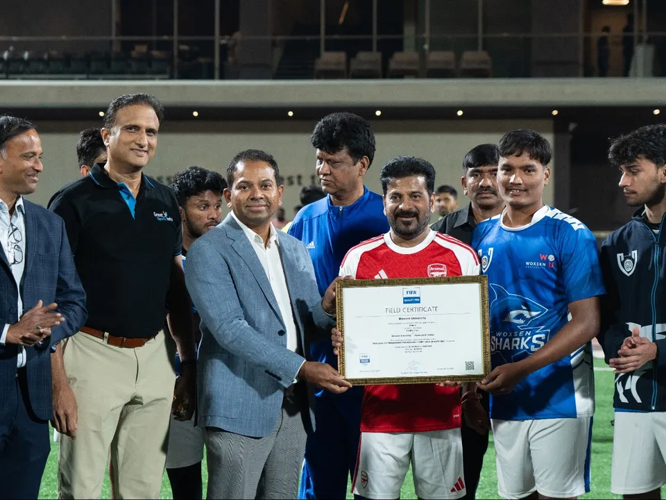 Friendly Football Match at Woxsen University