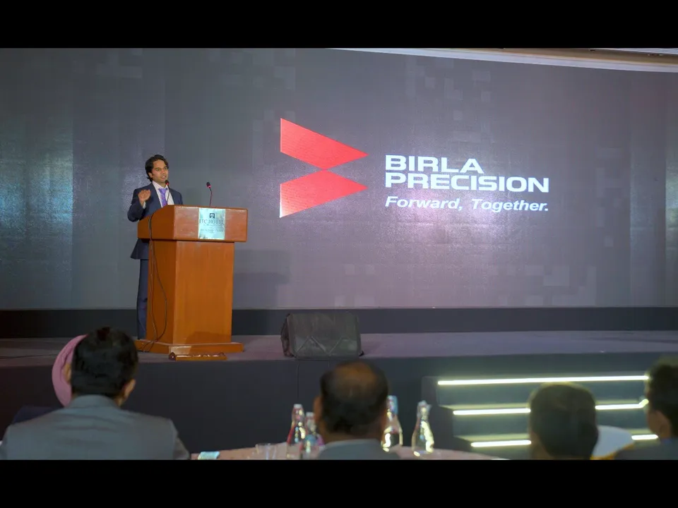 Mr Vedant Birla with Logo