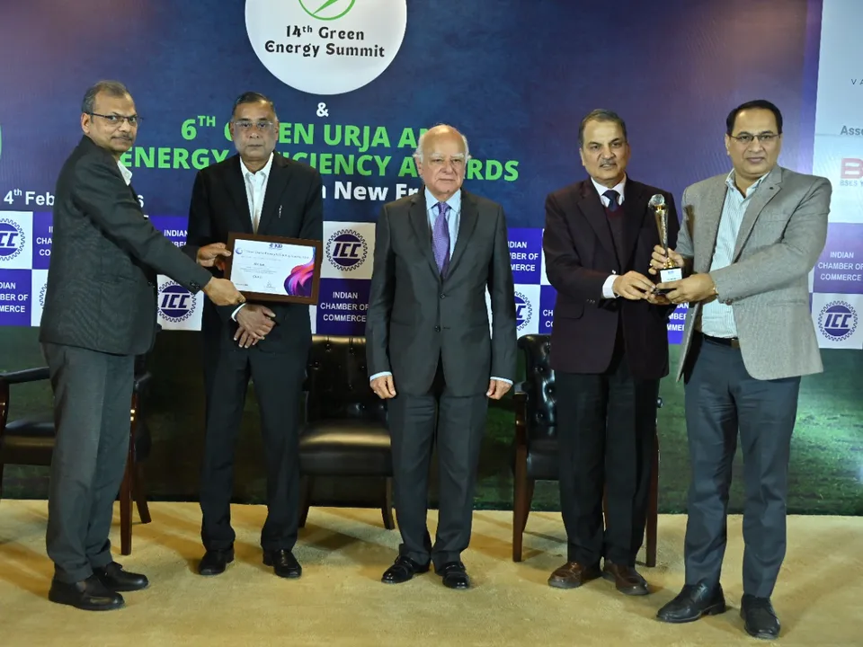 REC Limited Awarded ICC Green Urja and Energy Efficiency Award