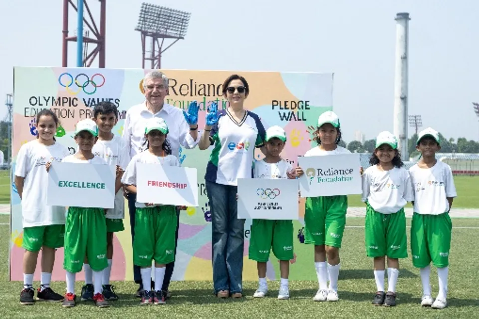 IOC President Thomas Bach Reliance Foundations Work Exactly Reflects Our Olympic Values and Our Approach